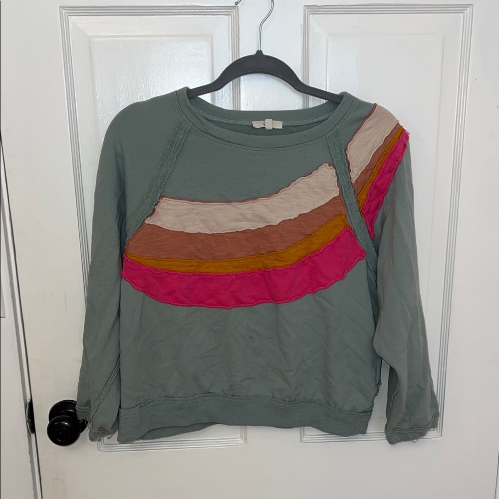 Easel Multicolor Crew Neck Sweater